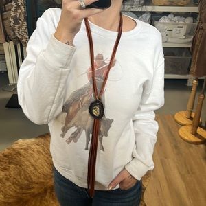 Kingman Turquoise and fringe necklace